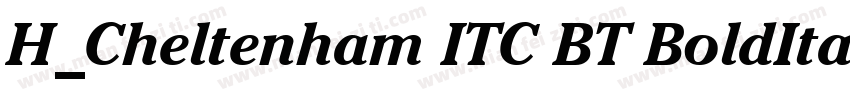 H_Cheltenham ITC BT BoldItalic字体转换